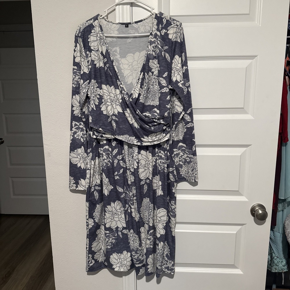 Size XL Women's Floral Summer Maternity Nursing Breastfeeding Dress